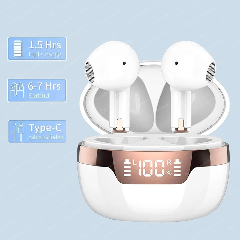Type C Wired Earphones With Mic - J97 TWS Auricolare Bluetooth Vero Auricolari