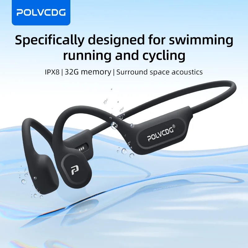 Bone Conduction Running Headphones - POLVCDG X9 Auricolari a Conduzione Ossea