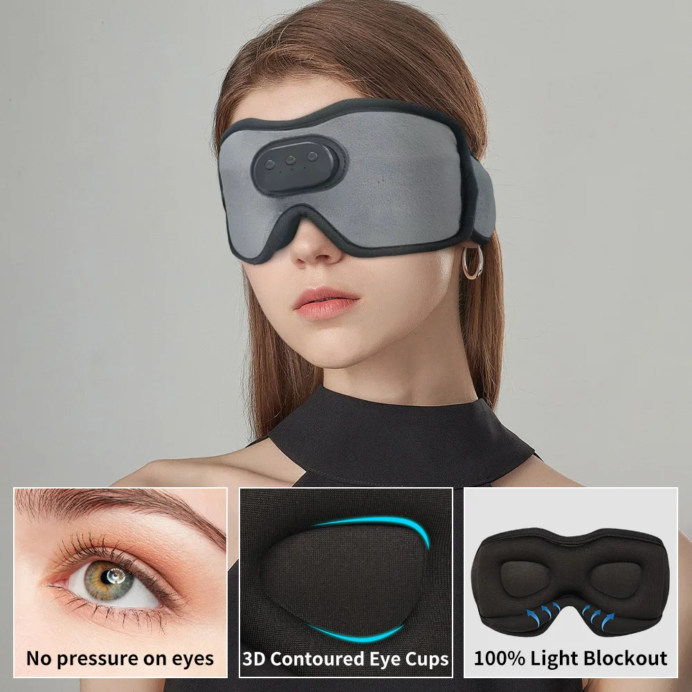 Type C Wired Earphones With Mic - Cuffie con maschera per gli occhi
