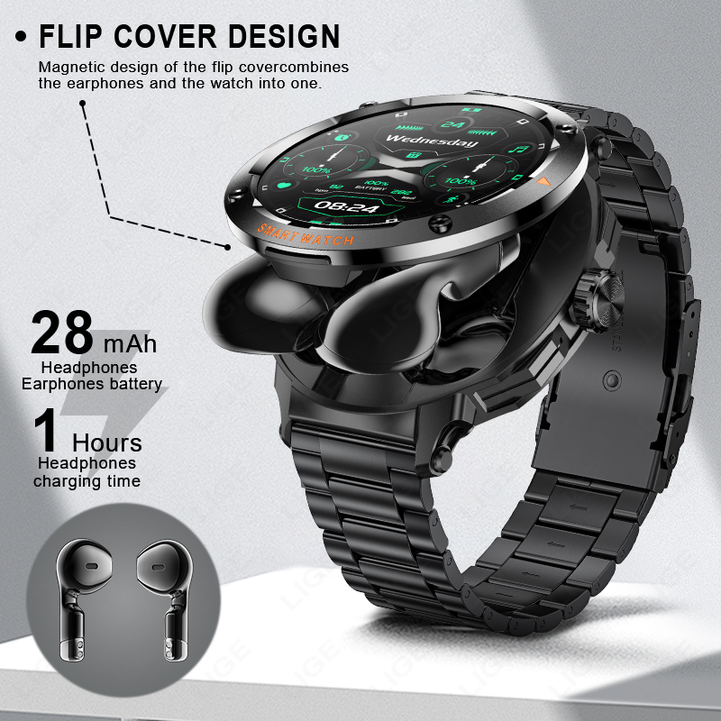 LIGE Nuovo Smart Watch 2 in 1  - Tws Earbuds Bluetooth 5.3 recensione e prezzo