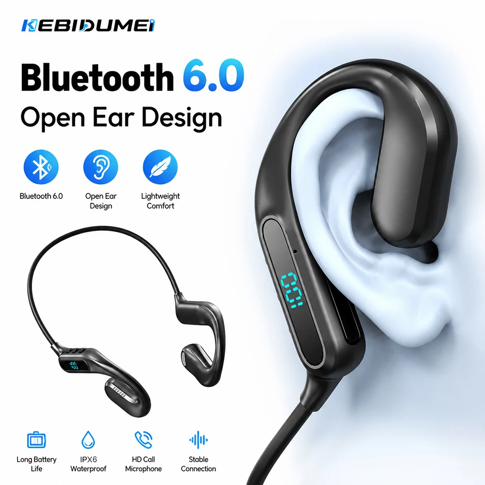 KEBIDUMEI Cuffie Bluetooth 6.0 - Open Ear Air Conduction Headphones recensione e prezzo